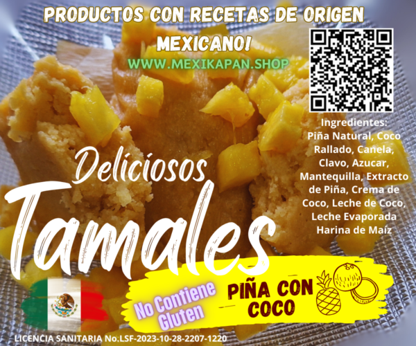 Tamales de Piña con Coco